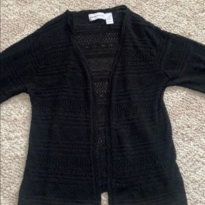 🌞Alfred Dunner Black Crochet Cardigan